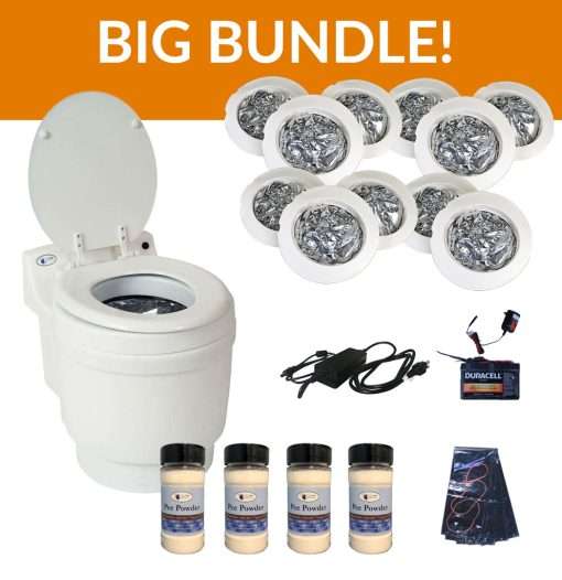 Manufacturer’s Bundle – Laveo™ Portable Toilet for RV, Home Care, Tiny House & More